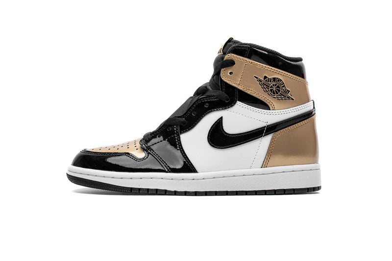 Air Jordan 1 Retro High NRG Patent Gold Toe Reps Sneaker 861428-007