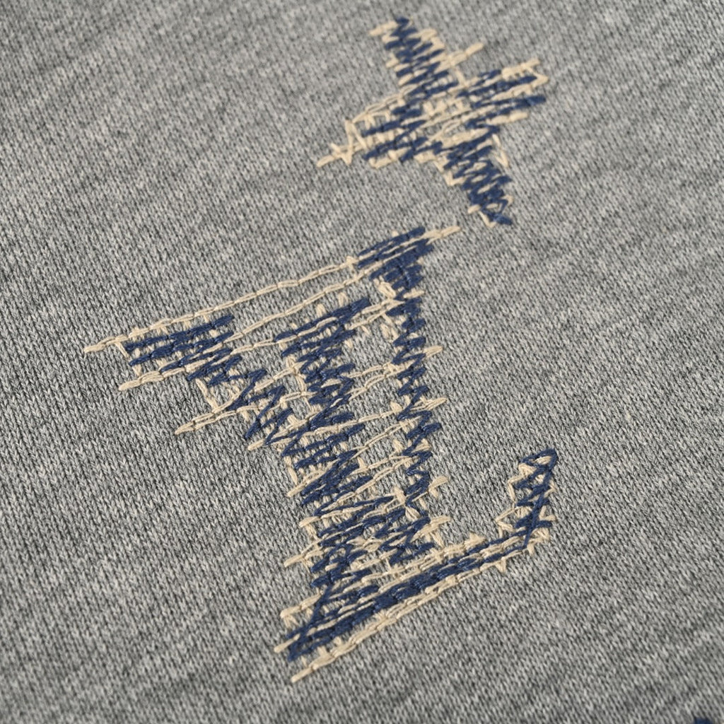 Sketch Embroidered Zip-Up Hoodie