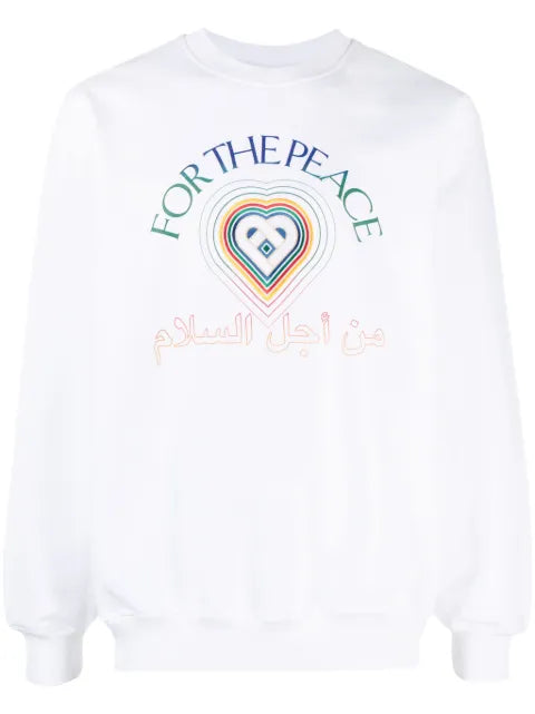 Casablanca Peace Gradient-print cotton sweatshirt