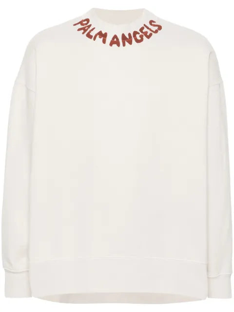 Palm Angels logo-print cotton sweatshirt