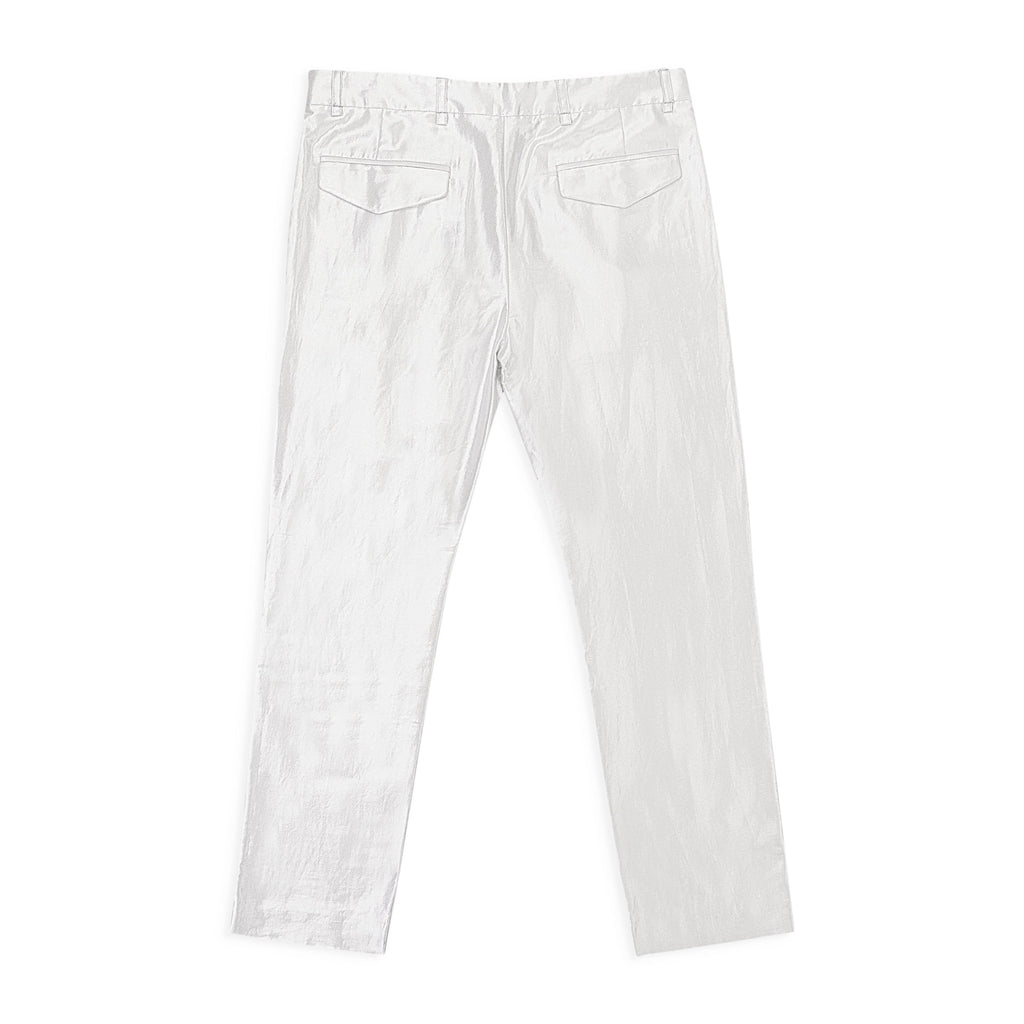 DEMEULEMEESTER STRAIGHT SILVER MEN'S CASUAL PANTS