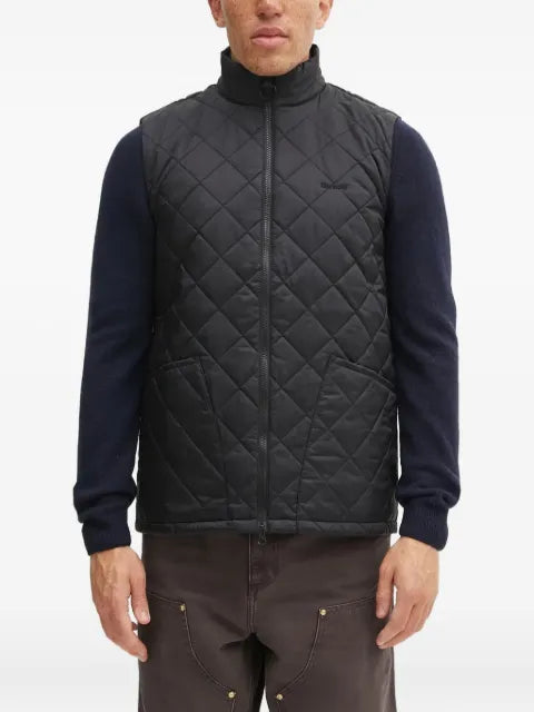 Barbour quilted vest with zip fastening