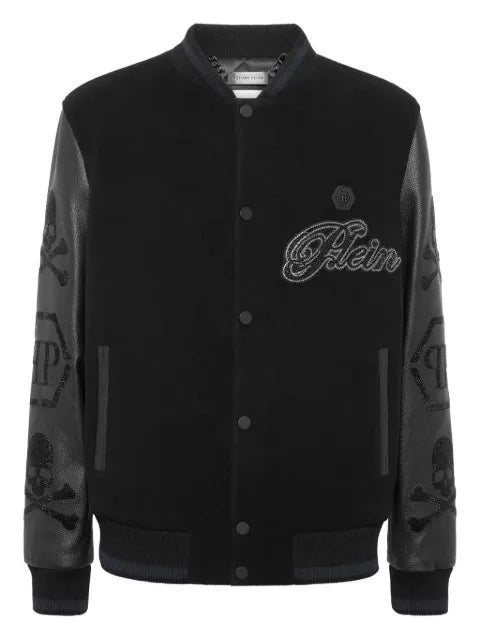 Philipp Plein  skull-embellished bomber jacket