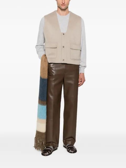Nanushka flap-pockets cropped gilet