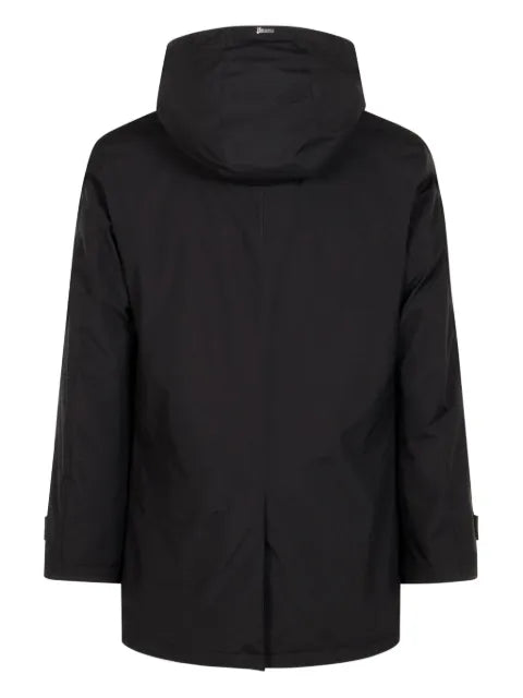 Herno concelaled front hooded jacket