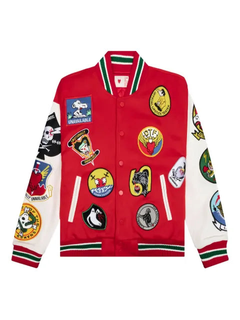 Emotionally Unavailable embroidered-patches bomber jacket