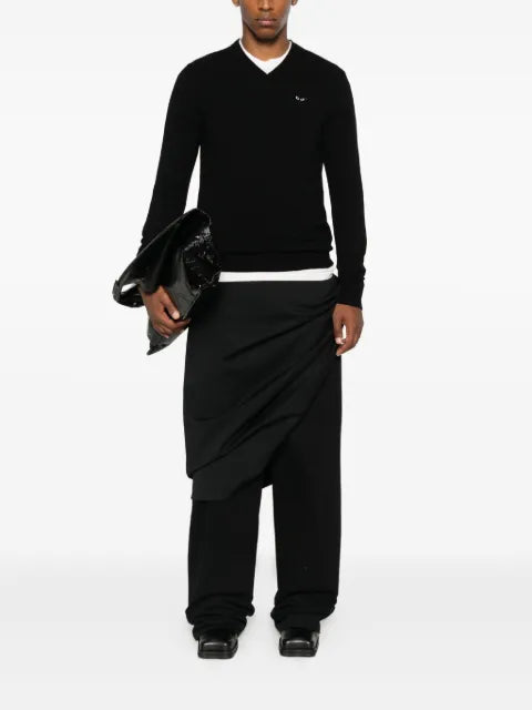 Comme Des Garçons Play logo-patch sweater