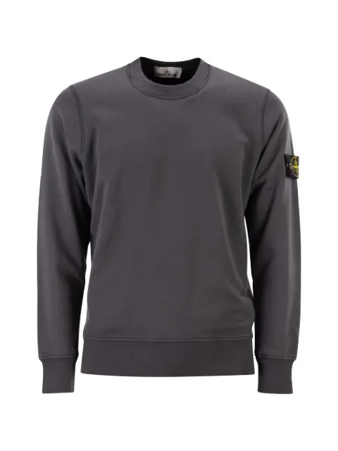 Stone Island 6100060 organic cotton fleece regular-fit crewneck sweatshirt with raglan sleeves