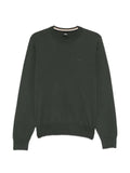 BOSS crew-neck stripe trim knitted sweater