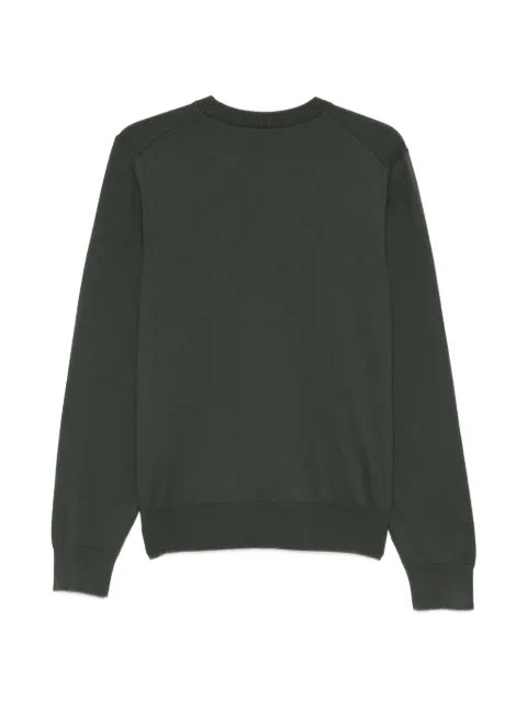 BOSS crew-neck stripe trim knitted sweater