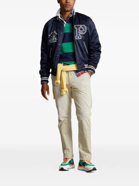 Polo Ralph Lauren Satin Letterman bomber jacket