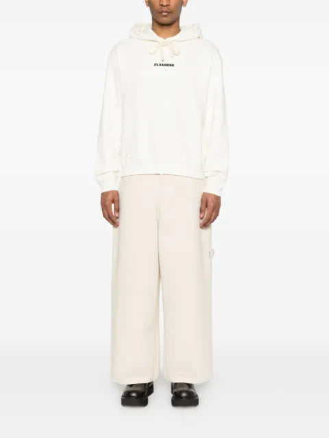 Jil Sander logo-print hoodie