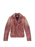 Diesel biker crackled-leather jacket