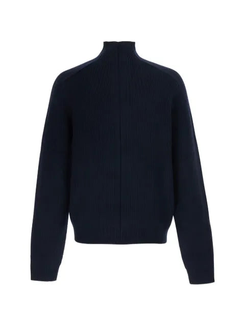 Emporio Armani ribbed-knit zip-up cardigan