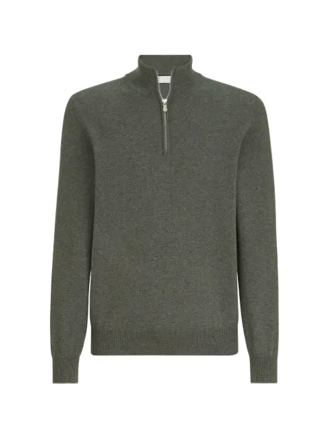 Brunello Cucinelli cashmere sweater with half-zip