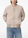 AllSaints suede-finish zip-up bomber jacket