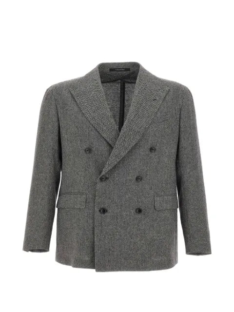 Tagliatore herringbone double-breasted blazer