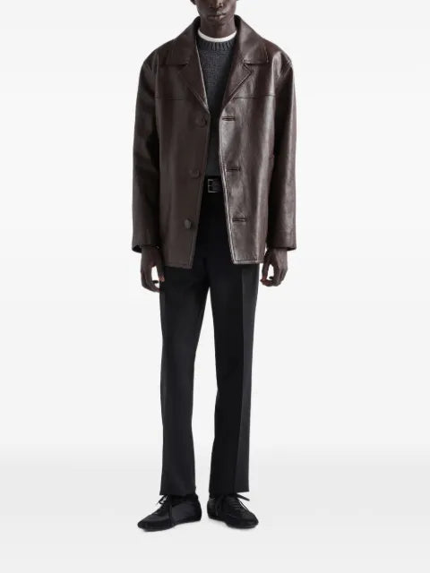 Prada nappa leather caban jacket