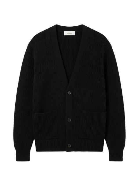 Lardini ribbed-knit V-neck cardigan