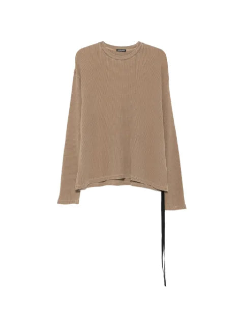 Ann Demeulemeester graphic-print waffle-knit sweater