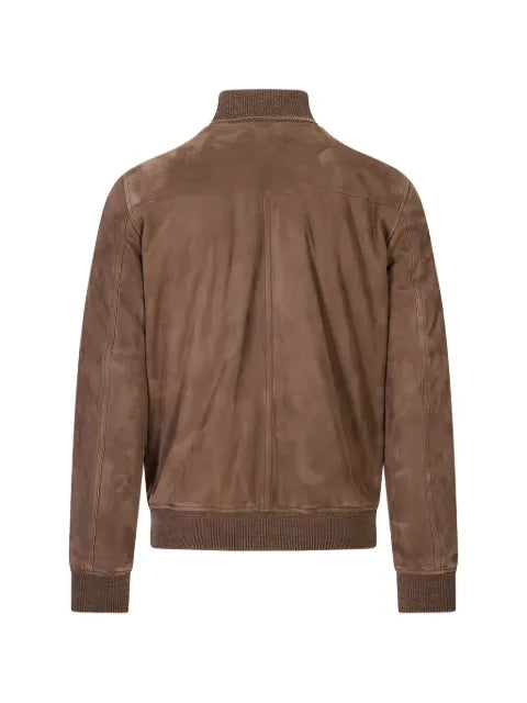 Stewart button-up suede jacket