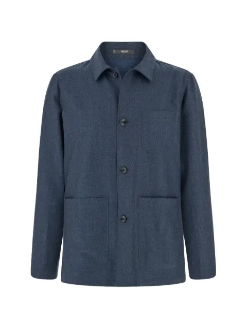 Boggi Milano shacket in wool flannel mélange