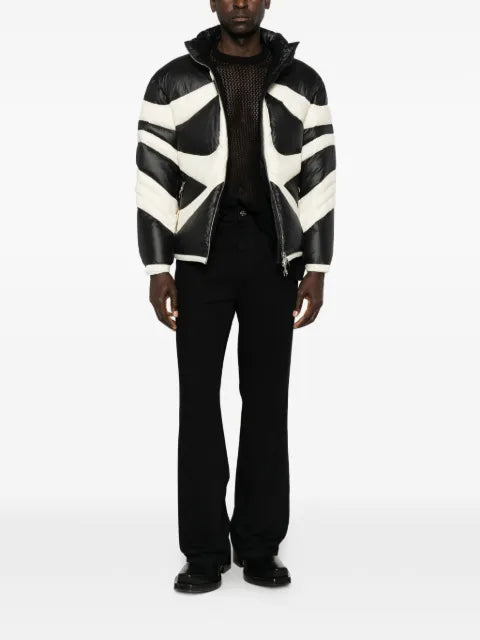THUG CLUB quilted panelled padded jacket