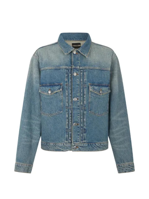 Roberto Cavalli faded-effect denim jacket