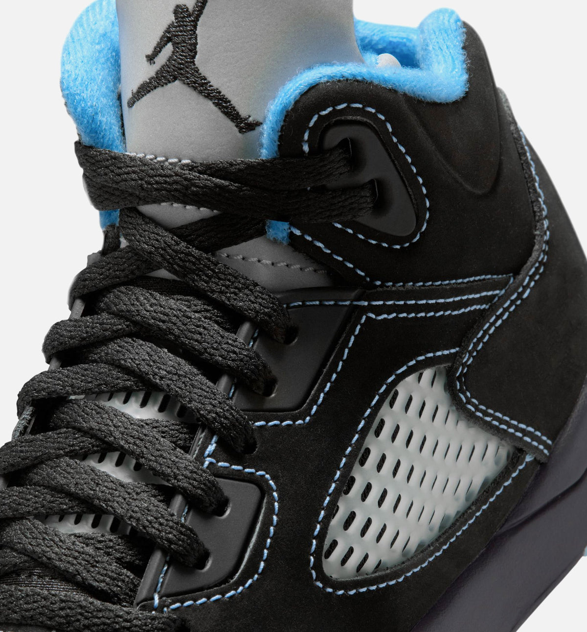 Air Jordan 5 Retro Black Carolina – Preschool Lifestyle Shoe in Black/University Blue/White