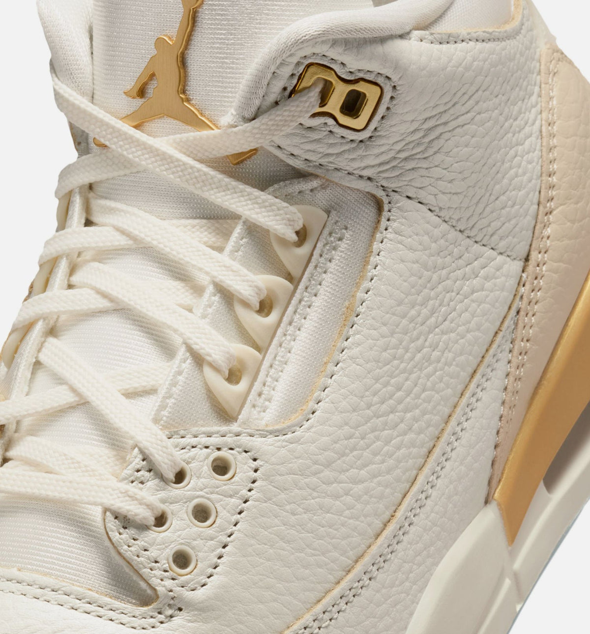 Air Jordan 3 Retro "Sail and Pale Ivory" Women's Lifestyle Shoes - Sail / Team Gold / Pale Ivory / Metallic Gold / Ice