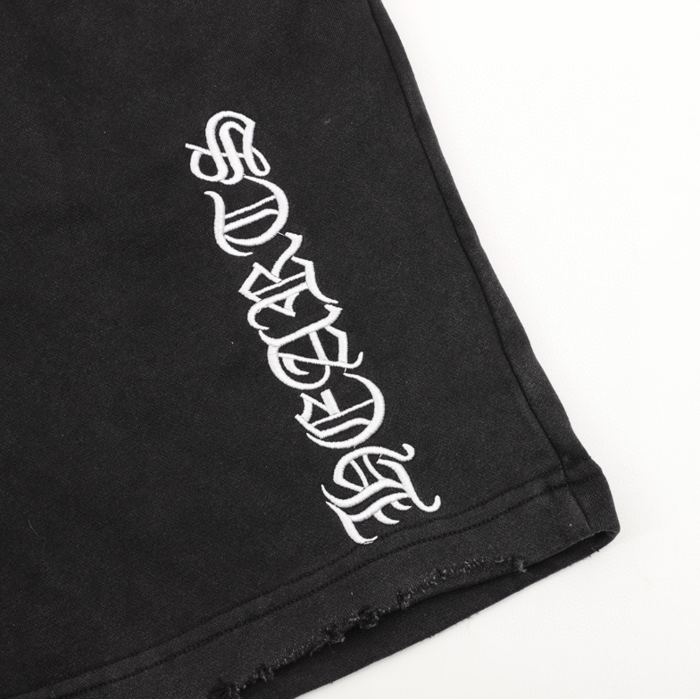 Gothic Logo Drawstring Shorts