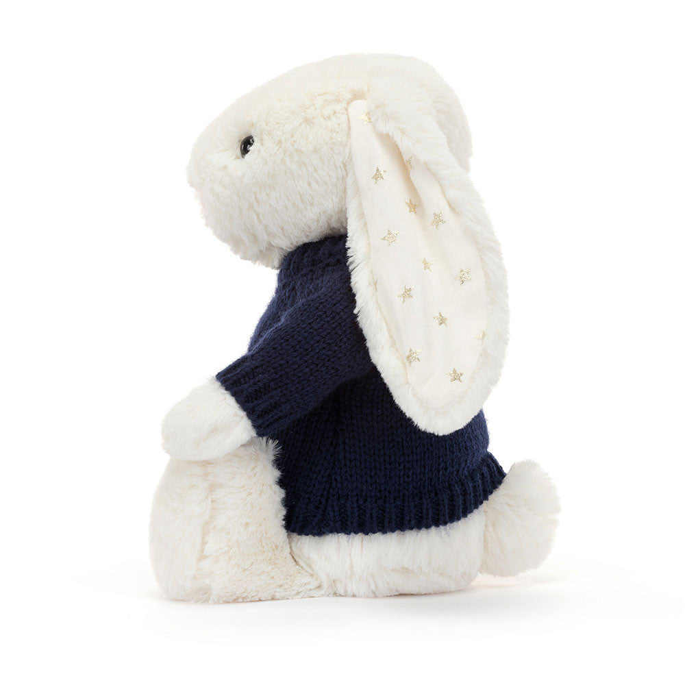 Bashful Twinkle Bunny with Personalized Navy Jumper