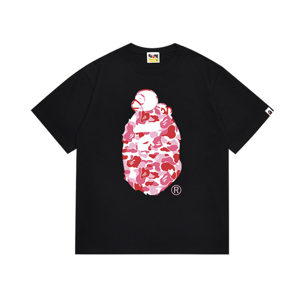 BAPE Camo Ape Head Graphic Print Short Sleeve Tee Streetwear Unisex