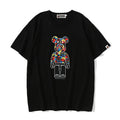 Bape Bearbrick T-Shirt Spring And Summer Leisure Loose Classic Cartoon Print