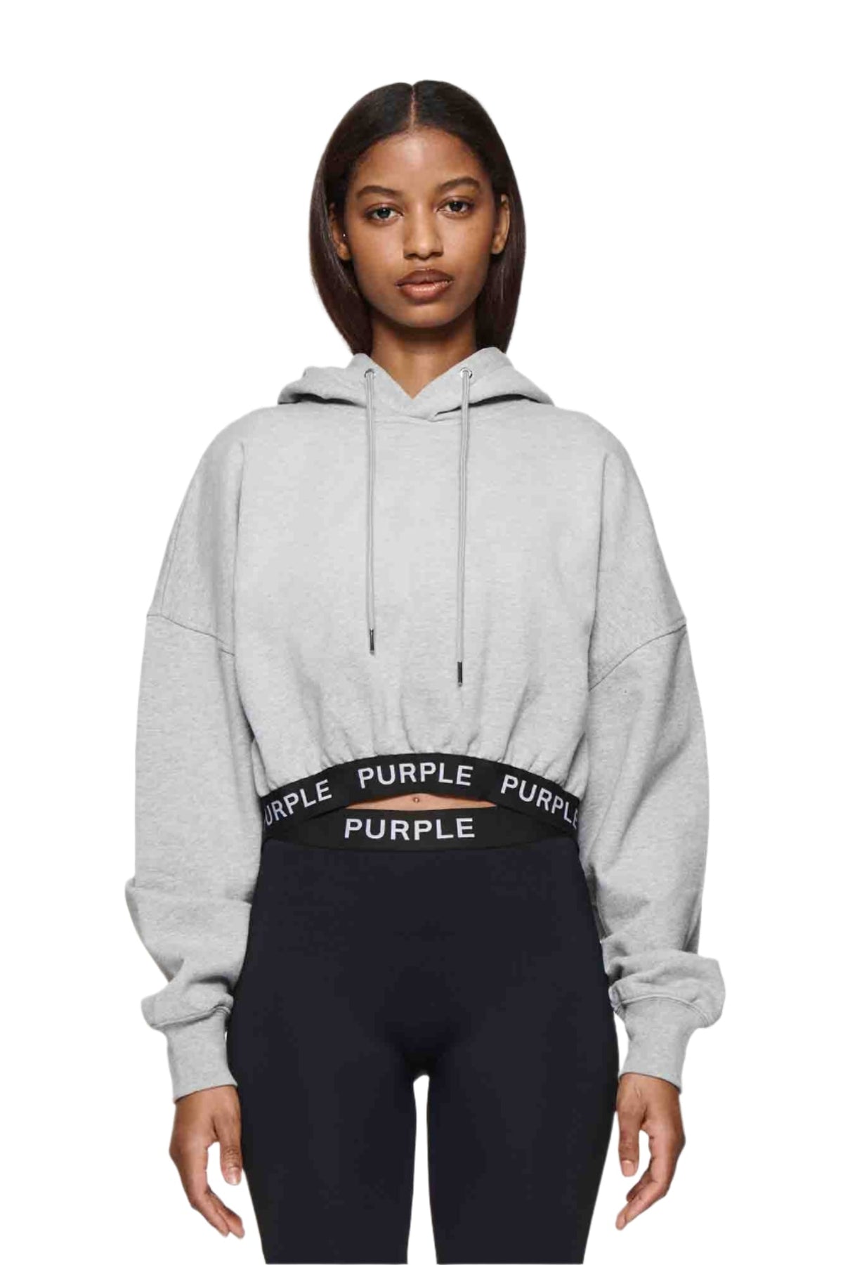 Heather Cropped Hoodie
