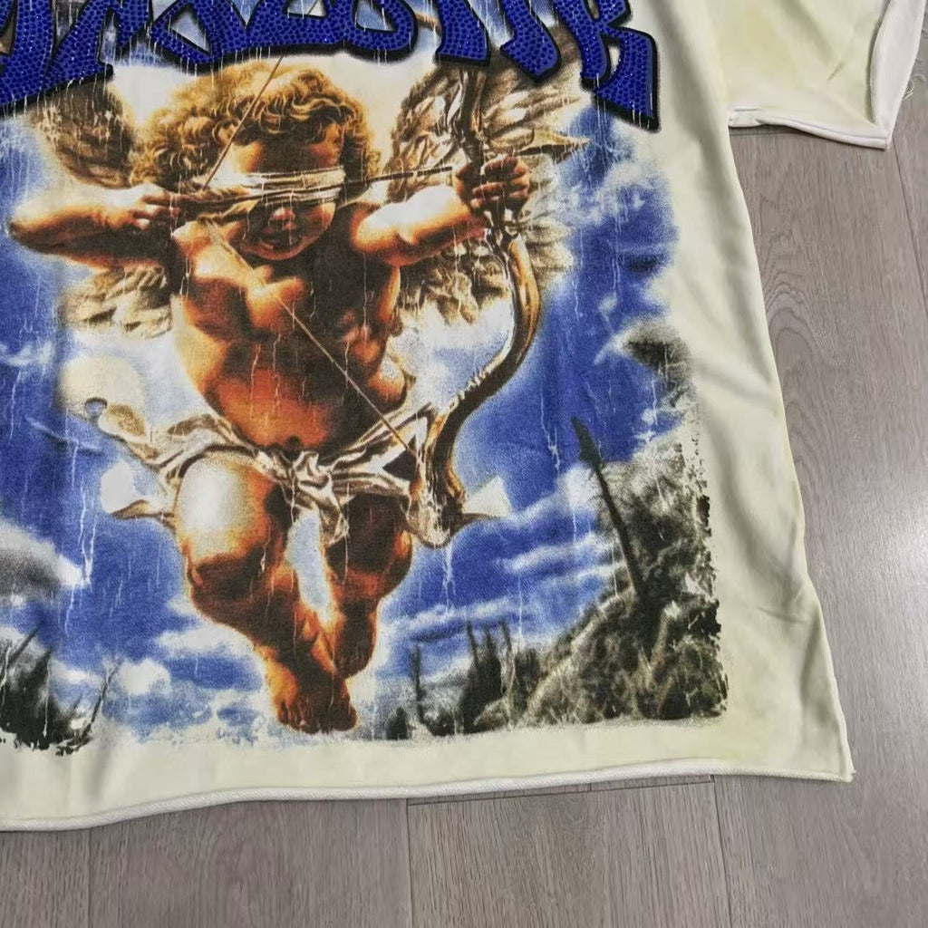 MAJESTIK Baby Angel Cherub Graphic T-Shirt