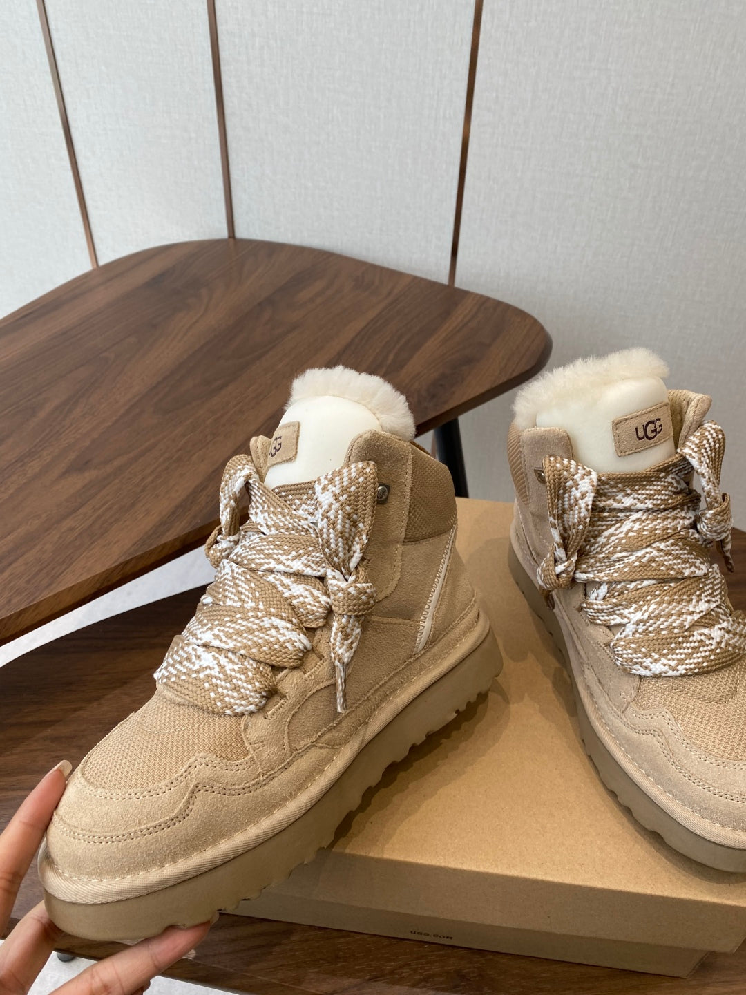 UGG Knitted Shearling Snow Boots
