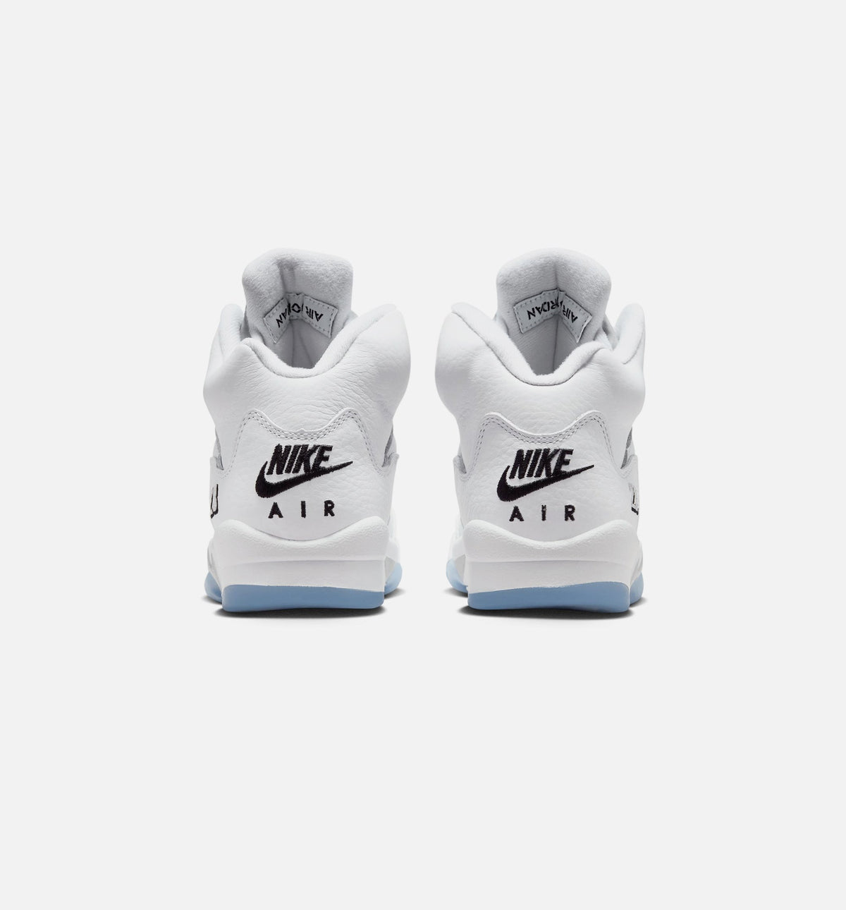 Air Jordan 5 Retro OG White Metallic Big Kids' Sneakers - White / Black / Metallic Silver