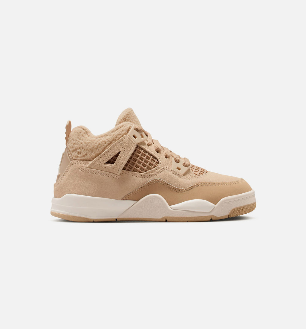 Air Jordan 4 Retro 'Cozy Girl' Preschool - Hemp/Light Orewood Brown