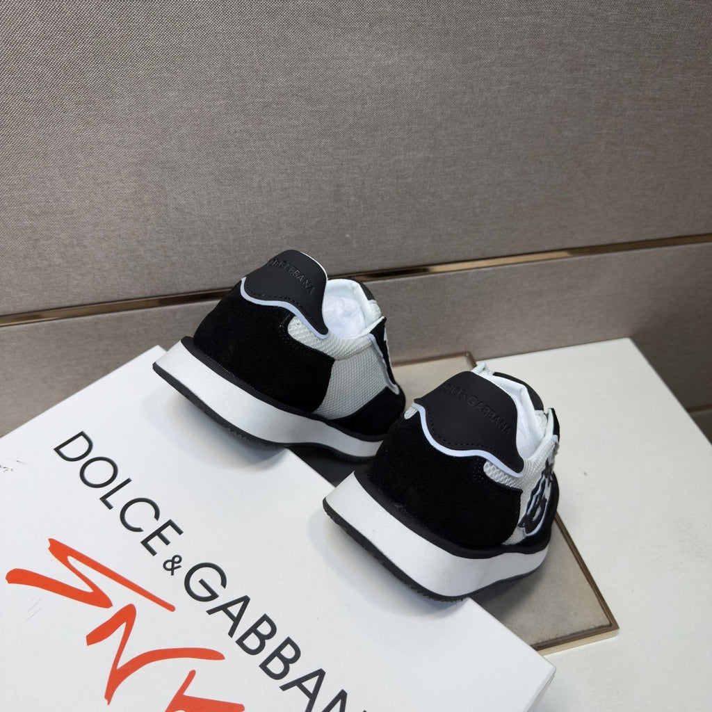 Dolce & Gabbana Black and White Panel Sneakers