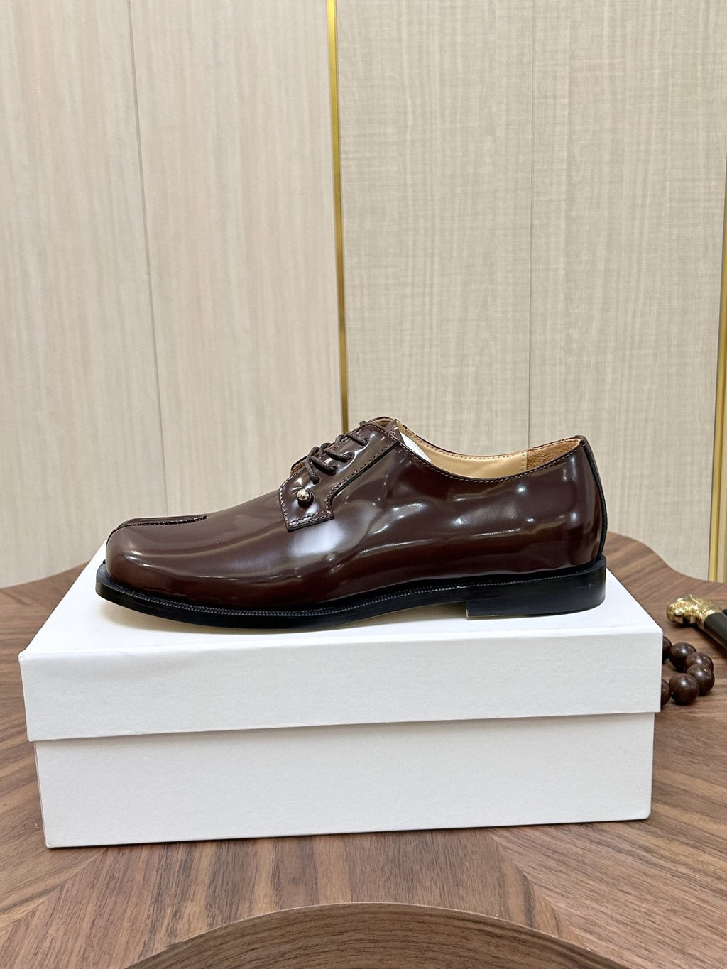 Maison Margiela Dark Brown Split-Toe Derby Shoes