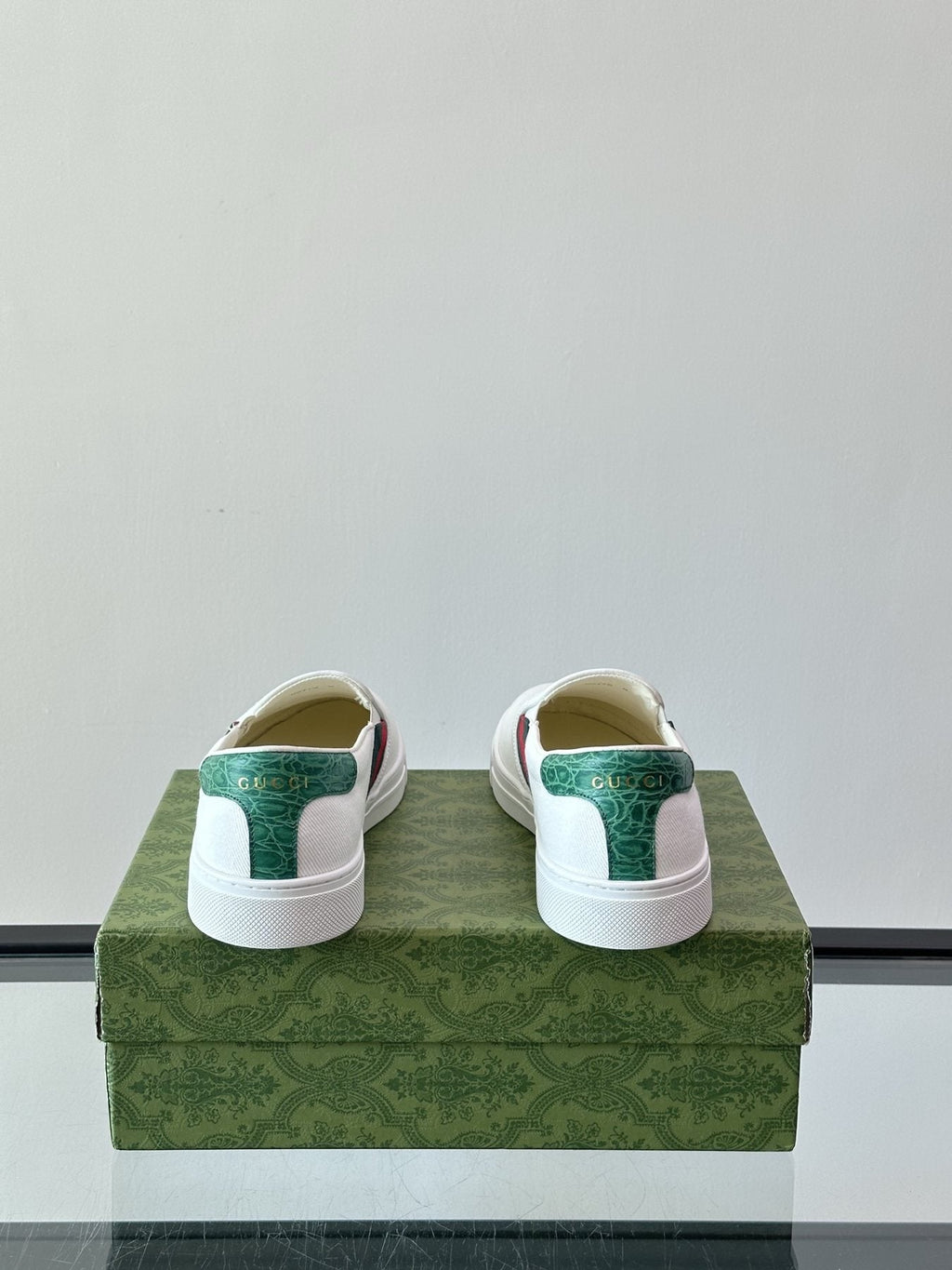 Gucci Striped Slip-On Sneakers
