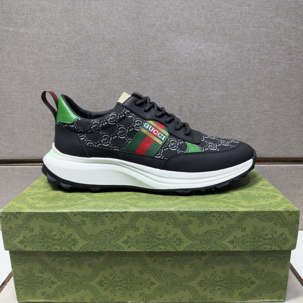 Gucci Green-Red Stripe Men's Sneakers