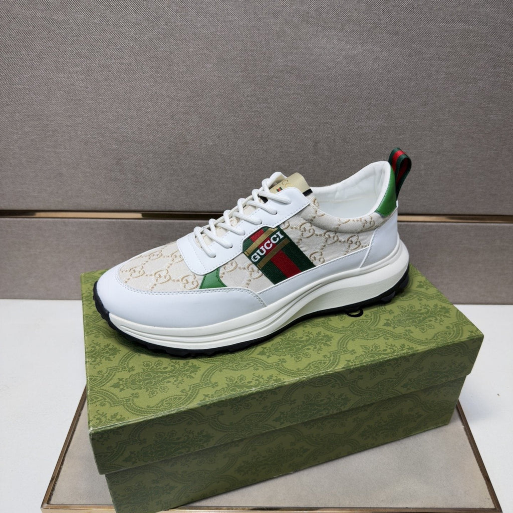 Gucci Green-Red Stripe Men's Sneakers