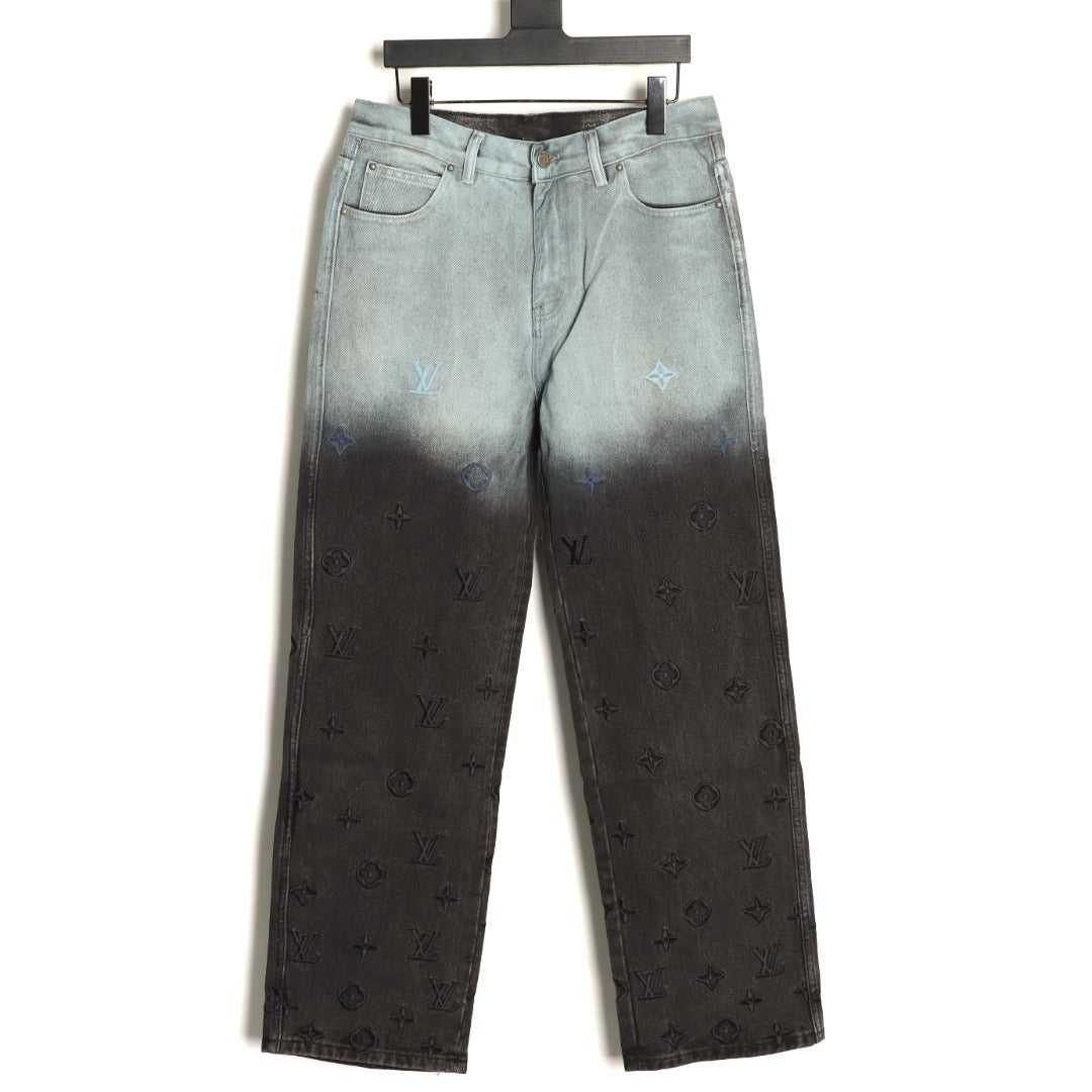 Louis Vuitton Gradient Denim Jeans - Light Blue and Charcoal