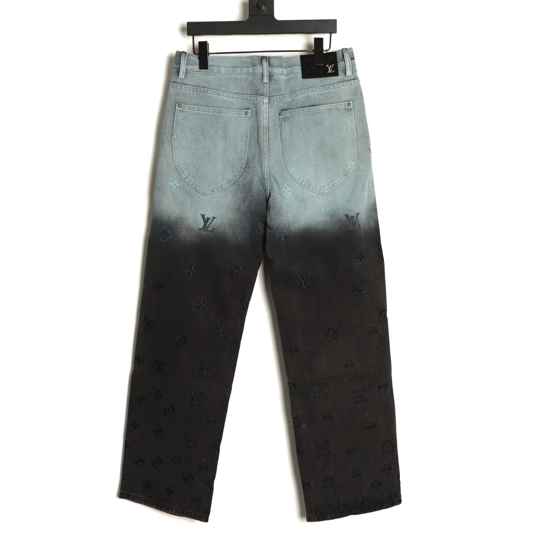 Louis Vuitton Gradient Denim Jeans - Light Blue and Charcoal